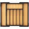 Lifewit Silverware Drawer Organizer Expandable Utensil Tray for Kitchen Flatware and Cutlery Holder Wood Adjustable Storage for Spoons Forks Knives 1322x15 3356x38cm Natural and Black