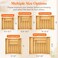 Lifewit Silverware Drawer Organizer Expandable Utensil Tray for Kitchen Flatware and Cutlery Holder Wood Adjustable Storage for Spoons Forks Knives 1322x15 3356x38cm Natural and Black