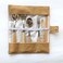 luzen 2Pc Portable Cutlery Storage Bag Roll Up Chopsticks Forks Spoon Tableware Carrying Storage Bag Case Flatware Pouch Holder for Camping Travel Picnic Office Home School Use Khaki