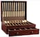 Royalty Art TarnishFree Silverware Storage Box with Drawer 15 x 11 Flatware and Utensil Organizer for Kitchen Elegant Wooden Dcor for Dining Room Flatware Not Included