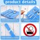 Saintrygo 4 Pieces Silver Storage Bags Anti Tarnish Silver Protector Bags Blue Holder for Silverware Flatware Storage Organizer Cloth Place Setting Roll with White Ribbon for Kitchen Utensils