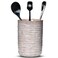U-TIMES UTIMES Ceramic Spoon Holder for Coffee Bar Upright Tea Spoon Holder Cup Coffee Stirrers Straws Stir Stick Holder Glossy Silk Stripe