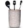 U-TIMES UTIMES Ceramic Spoon Holder for Coffee Bar Upright Tea Spoon Holder Cup Coffee Stirrers Straws Stir Stick Holder Glossy Silk Stripe