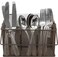 Sorbus Utensil Caddy Silverware Napkin Holder and Condiment Organizer MultiPurpose Steel Mesh CaddyIdeal for Kitchen Dining Entertaining Tailgating Picnics and much more Bronze