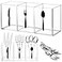 Suzile Acrylic Cutlery Storage Organizer Bin Silverware Caddy Countertop Knife Spoon and Fork Holder Kitchen 3 Section Tableware Storage Box for Cabinet Indoor Home Flatware Dining Room ClearM