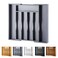 oridom Expandable Bamboo Kitchen Drawer Organizer for Cutlery and Utensils Adjustable Bamboo Wood Cutlery Tray in Drawer for Flatware and Silverware in Kitchen Grey