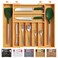 Bellsal Large Premium Bamboo Silverware Organizer Expandable Utensil Drawer Organizer 17x196 Utensil Holder and Cutlery Tray with Grooved for Kitchen Flatware and Utensils Mothers Day Gift