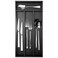 Conflech Silverware Organizer Small Bamboo Kitchen Drawer Organizer Utensil Organizer Silverware Holder Cutlery Organizer in drawer Flatware Organizer Tray Black 4 Slots