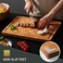 Socisen 2 Pack Heavy Duty Bamboo Cutting Board Set Non Slip Over Sink Solid End Grain Thick Wood Chopping Board Extra Large Big Small Best Wooden Kitchen Essential New Home Housewarming Mother Gift