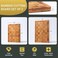 Socisen 2 Pack Heavy Duty Bamboo Cutting Board Set Non Slip Over Sink Solid End Grain Thick Wood Chopping Board Extra Large Big Small Best Wooden Kitchen Essential New Home Housewarming Mother Gift