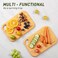Socisen 2 Pack Small Bamboo Wood Cutting Board for Kitchen 86 x 6 Mini Wooden Charcuterie Boards Lightweight Chopping Board Non Toxic Serving Board Tiny Chef Set Camping Fruit Lemon Sandwich Cheese Bo