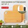 Socisen 2 Pack Small Bamboo Wood Cutting Board for Kitchen 86 x 6 Mini Wooden Charcuterie Boards Lightweight Chopping Board Non Toxic Serving Board Tiny Chef Set Camping Fruit Lemon Sandwich Cheese Bo