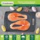 Freshware Plastic Cutting Boards for Kitchen Cutting Board Set of 3 Juice Grooves with Easy Grip Handle BPAFree Dishwasher Safe Black Marble