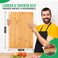 HIWARE Hiware Bamboo Cutting Board for Kitchen Heavy Duty Wood Cutting Board with Juice Groove 100 Organic Bamboo Pre Oiled 15 x 10