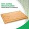 HIWARE Hiware Bamboo Cutting Board for Kitchen Heavy Duty Wood Cutting Board with Juice Groove 100 Organic Bamboo Pre Oiled 15 x 10