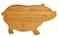 Home-X HOMEX PigShaped Bamboo Reversible Cutting Board and Serving Tray Cheese Board Kitchen Tray or Fruit PlatterNatural Color15 58 x 9 12 x 58