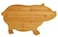 Home-X HOMEX PigShaped Bamboo Reversible Cutting Board and Serving Tray Cheese Board Kitchen Tray or Fruit PlatterNatural Color15 58 x 9 12 x 58