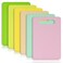 Luckyiren Kitchen Cutting Board Set of 6 Plastic Cutting Boards with Easy Grip Handle for Kitchen Cooking Non Slip Cutting Mat Pad for Meat Fruit Vegetables 12 Inch by 8 Inch