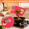 Luckyiren Kitchen Cutting Board Set of 6 Plastic Cutting Boards with Easy Grip Handle for Kitchen Cooking Non Slip Cutting Mat Pad for Meat Fruit Vegetables 12 Inch by 8 Inch