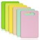 Luckyiren Kitchen Cutting Board Set of 6 Plastic Cutting Boards with Easy Grip Handle for Kitchen Cooking Non Slip Cutting Mat Pad for Meat Fruit Vegetables 12 Inch by 8 Inch