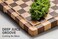 thetchry THETCHRY Cutting Boards for Kitchen Extra Large Chopping Board for Stovetop Checkered Acacia Wood Cutting Board with Juice Grooves Butcher Block with Gift Box 20 x 15 x 1