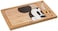 PICNIC TIME Disney Mickey Mouse Icon Glass Top Cheese Board and Knife Set Charcuterie Serving Tray Removable Tempered Glass Parawood and Bamboo Design Parawood Bamboo