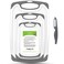 ROTTOGOON Cutting Boards for Kitchen Plastic Chopping Board Set of 4 with NonSlip Feet and Deep Drip Juice Groove Easy Grip Handle Dishwasher Safe gray