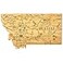 Totally Bamboo Destination Montana State Shaped Serving and Cutting Board Includes Hang Tie for Wall Display