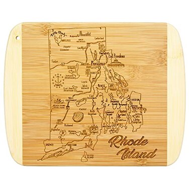 Totally Bamboo A Slice of Life Rhode Island State Serving and Cutting Board 11 x 875