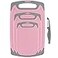 ROTTOGOON Cutting Boards for Kitchen Plastic Chopping Board Set of 4 with NonSlip Feet and Deep Drip Juice Groove Easy Grip Handle Dishwasher Safe BPA Free NonporousPinkGray