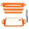 ROTTOGOON Rottogoon Collapsible Cutting Board Foldable Chopping Board with Colander Multifunctional Kitchen Vegetable Washing Basket Silicone Dish Tub for BBQ PrepPicnicCampingOrange
