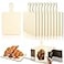 Vmiapxo 16 Pack Unfinished Wood Cutting Board Craft with Handle Wooden Paddle Cheese Bread Board Set Chopping Board Serving Tray for Craft DIY Christmas Home Kitchen Cooking Decor 94 x 55