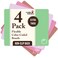 Cooler Kitchen Extra Thick Pastel Flexible Plastic Cutting Board Mats with Food Icons EZGrip Waffle Back Set of 4 Dishwasher Safe