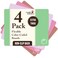 Cooler Kitchen Extra Thick Pastel Flexible Plastic Cutting Board Mats with Food Icons EZGrip Waffle Back Set of 4 Dishwasher Safe