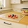 MEWSDEN Acrylic Cutting Board with Counter Lip Clear Cutting Boards for Countertop Protector NonSlip Cutting Board for Kitchen Counter Aesthetic Kitchen Decor Gadgets House Warming Gifts161x125
