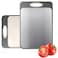 Newraturner Cutting Board Double SidedLarge Stainless Steel Cutting BoardsWheat Straw Cutting Boards for Kitchenfor Meat Veggies Fruits with Easy Grip HandleDishwasher Safe 1 Large