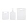Farberware 3Piece Plastic Cutting Board Set DishwasherSafe Poly Chopping Board for Kitchen with Paddle Charcuterie Board Set White