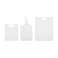 Farberware 3Piece Plastic Cutting Board Set DishwasherSafe Poly Chopping Board for Kitchen with Paddle Charcuterie Board Set White