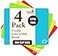 Cooler Kitchen 4 Piece Flexible Plastic Cutting Boards for Kitchen BPA Free Plastic Cutting Mats For Kitchen Extra Thick Chopping Mats Mats Color Coded with Food Icons Non Slip Dishwasher Safe
