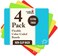 Cooler Kitchen 4 Piece Flexible Plastic Cutting Boards for Kitchen BPA Free Plastic Cutting Mats For Kitchen Extra Thick Chopping Mats Mats Color Coded with Food Icons Non Slip Dishwasher Safe