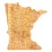 Totally Bamboo Destination Minnesota Shaped Cutting Board Bamboo Charcuterie and Serving Board with Hang Tie for Wall Display