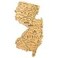 Totally Bamboo Destination New Jersey Shaped Cutting Board Bamboo Charcuterie and Serving Board with Hang Tie for Wall Display