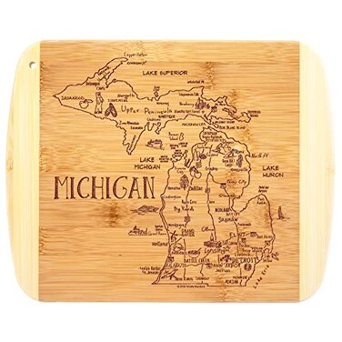 Totally Bamboo A Slice of Life Michigan State Serving and Cutting Board 11 x 875