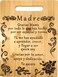 Joel's Picks Gift for mom SpanishRegalo para el poema de mamTabla de cortar de bamb grabada nicaMadre poema 22x30cm