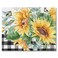 Counterart CounterArt Sunflower Fields 3mm Tempered Glass Cutting Board 15 x 12 Serving Board Charcuterie Board