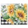 Counterart CounterArt Sunflower Fields 3mm Tempered Glass Cutting Board 15 x 12 Serving Board Charcuterie Board