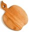 ECOSALL Appleshaped Solid Wood Cutting Board With Handle For Fruit Veggies Cheese Small Wooden Bread Board Cheese Serving Platter Round Charcuterie Board 100 Natural Reversible Presentable
