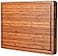Allsum XL Cutting Board for Kitchen 20x15 Extra Large 1 Thick Bamboo Wood Butcher Chopping Block Cheese Board Durable Reversible with Juice Grooves and Handles