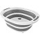 Southern Homewares Collapsible Kitchen Sink 2in1 Portable Cutting Board Foldable Basket with Drain Multipurpose Washing Basin Gray White