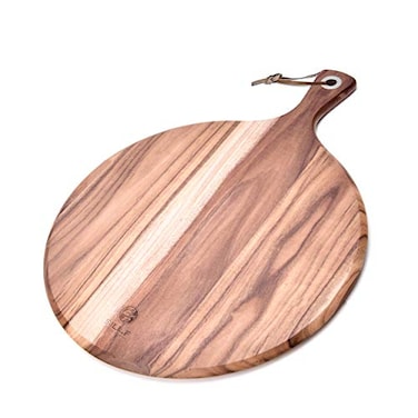 BF BILL.F BILLF Pizza Peel14 L x 14 W Acacia Wood Cutting Board with 5 Handle 19 Overall Length
